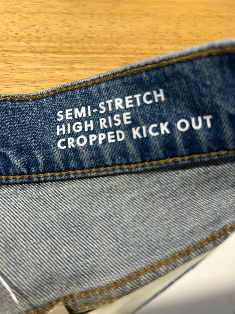 NWT Womens J. Crew Blue (Item- 19) Semi-Stretch High Rise Crop Kick Out Jeans 24